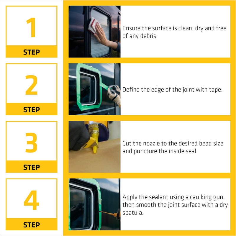SIKA Sikaflex-221 Multi-Purpose Sealant/Adhesive, Gray, 10.1 fl. oz â€“ Fast-Curing Polyurethane, Highly Elastic, Weather-Resistant, Sandable & Paintable, Bonds to Wood, Metal, and Plastics - Image 4